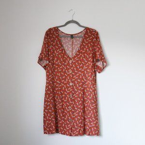 Midi Button Up V-Neck Dress | Bella Ella Boutique